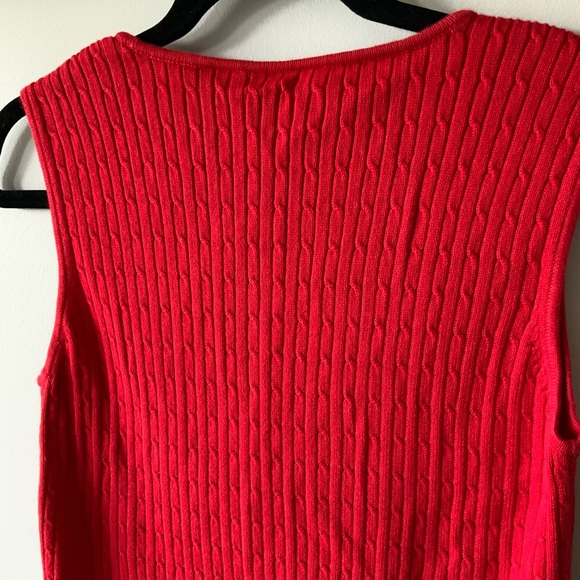 Red Knit Sleeveless Top - Picture 5 of 10